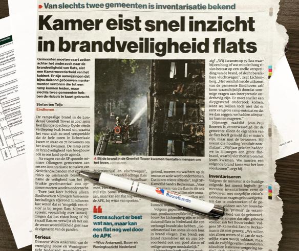 Brandveiligheid in uw gebouw of flat